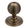 Zoo Hardware Ringed Mortice Knob - Concealed Fix - Solid - Antique Brass
