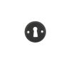 Millhouse Brass Solid Brass Open Key Hole Escutcheons - Matt Black (Pair)