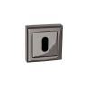 STATUS Key Escutcheons on Square Rose - Black Nickel (Pair)