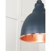 Hammered Copper Brindley Pendant in Soot