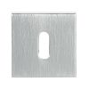 Tupai Rapido Curva/QuadraLine Key Escutcheons on Square Rose - Satin Chrome (Pair)