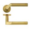 Zoo Hardware Venus lever on round rose - Favo Satin Brass