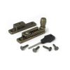 Burnished Brass Mushroom Quadrant Fastener - Narrow