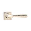 Polished Nickel Hammered Newbury Lever on Rose Set (Square)