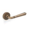 Valli Teseo Lever on Round Rosette - Antique Brass