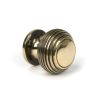 Aged Brass Beehive Cabinet Knob 30mm
