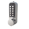 Borg BL1506 SC ECP - Mini Easicode Pro Vertical Cabinet Lock - Knurled Knob, Inside Cam Turn Mechanism, Satin Chrome Finish