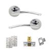 STATUS Arizona Door Handle Pack (Latch Set - 3" CE Latch, 4" Slim Knuckle Hinges x2) - Polished Chrome