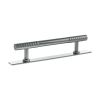 Millhouse Brass Chrysler Diamond T-Bar Cabinet Pull Handle on Backplate 128mm - Polished Chrome