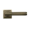 Burnished Brass Brompton Lever on Rose Set (Square)