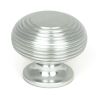 Satin Chrome Beehive Cabinet Knob 40mm