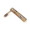 Polished Bronze Reeded Slimline Lever Espag. Lock Set
