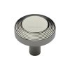 Heritage Brass Cabinet Knob Ridge Design 32mm Polished Nickel finishUK Registered Design Number 6194410
