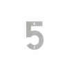 100mm Numerals SSS Finish 100mm Satin Stainless Steel No. 5 - By Frelan Hardware - JSS-5