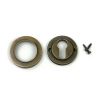 Burnished Brass Round Euro Escutcheon (Plain)