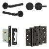 Complete Midtown Door Handle Pack - Bathroom - Black - By Frelan Hardware - JE-G6A2-MB