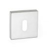 CleanTouch Anti-Bac Key Escutcheons on Minimal Square Rose - Satin Chrome (Pair)
