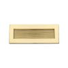 Heritage Brass Reeded Letterplate 10" x 4" Polished Brass finishUK Registered Design Number 6202495