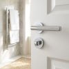 Complete Bari Door Handle Pack - Heavy Duty Tubular Bathroom (Standard Thumb Turn) - Polished Chrome - 76mm / 3-inch Hinges - JE-D31B3-PC