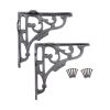 GNER Shelf Bracket Black 125x125mm (Sold in Pairs)