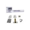 Atlantic Kansas Door Pack Bundle (3" Latch, 3"x2" Hingesx3) - Satin Chrome
