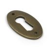 Burnished Brass Oval Escutcheon