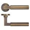Zoo Hardware Garda Lever on Round Rose - Antique Brass
