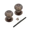 Bloxwich 50mm Rim/Mortice Door Knob Aged Bronze