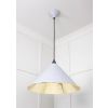 Smooth Brass Hockley Pendant in Birch