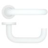 Zoo Hardware Maggiore Lever on Round Rose - White