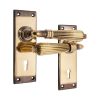 Regency Lever on Backplate Lock Aged Brass