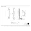 Nickel 2½" Bathroom Mortice Lock