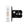 Zoo Hardware Flat Dead lock - 76mm C/W PVD Forend and Strike - Satin Stainless