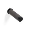 Valli 76 x 20mm - Wall Mounted Knurled Doorstop on Rose - Concealed Fix - Dark Bronze PVD