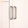 Curve Bar Cabinet Handle Satin Silver Medium