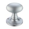 Zoo Hardware Oval Mortice Knob Furniture 62.5mm Rose dia. - Satin Chrome