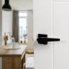 Oro & Oro Skywalker Lever Door Handle on Square Rose - Matt Black (Pair)