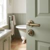 Complete Midtown Door Handle Pack - Bathroom Lock (Standard Thumb Turn) - Antique Brass - 65mm / 3-inch Hinges - JE-G5B3-AB