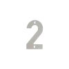 100mm Numerals SSS Finish 100mm Satin Stainless Steel No. 2 - By Frelan Hardware - JSS-2