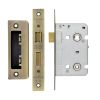 Zoo Hardware Mortice Bathroom Lock, 64mm - 57mm Centres, Square, Florentine Bronze Finish