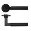 Zoo Hardware Garda Lever on 4mm Round Slim Sprung Rose - Black
