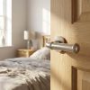 Complete Classic Door Handle Pack - Heavy Duty Latch - Satin Nickel - 64mm / 3-inch Hinges - JE-A20B-SN