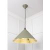 Hammered Brass Hockley Pendant in Tump