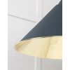 Smooth Brass Hockley Pendant in Soot