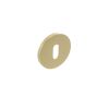 Millhouse Brass Key Escutcheons on 5mm Slimline Round Rose - Satin Brass (Pair)
