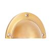 Crescent Cup Pull Polished Brass