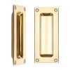 Zoo Hardware Flush Pull - 102 x 45mm 13mm Depth - Polished Brass