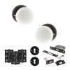 Old English Skipton Door Knob Pack (Lock Set - 3" Latch & Deadlock, 3" Fire Rated Hinges x3) - Matt Black