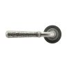 Pewter Hammered Newbury Lever on Rose Set (Beehive)