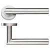 Zoo Hardware 19mm Mitred Lever - Push On Rose - 52mm Dia - Grade 201 - Satin Stainless